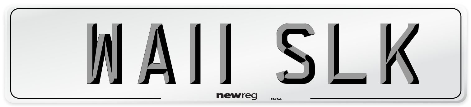 WA11 SLK Number Plate from New Reg